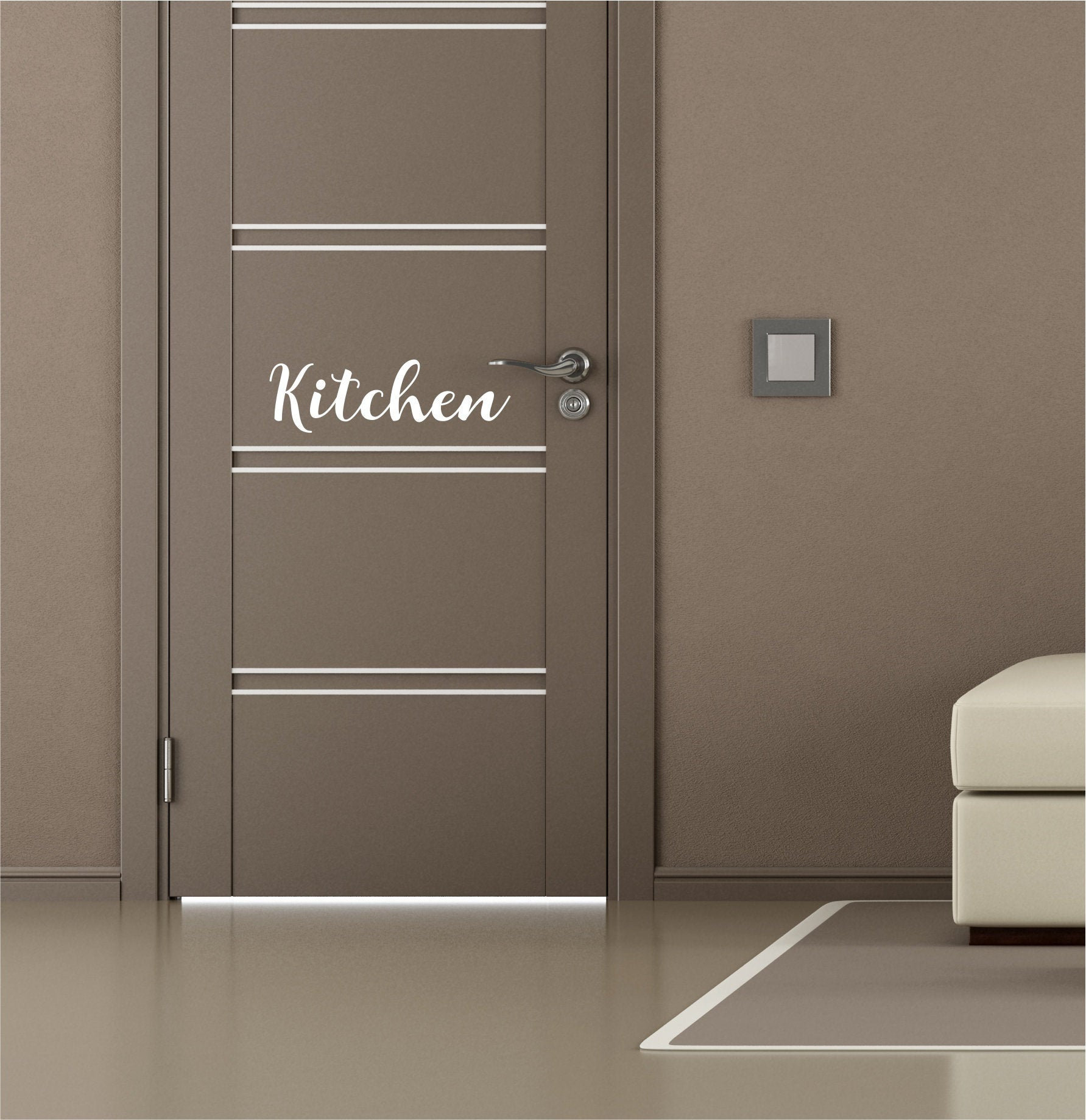Kitchen Door Sticker Decal Vinyl Stencil Word Quote DIY Etsy