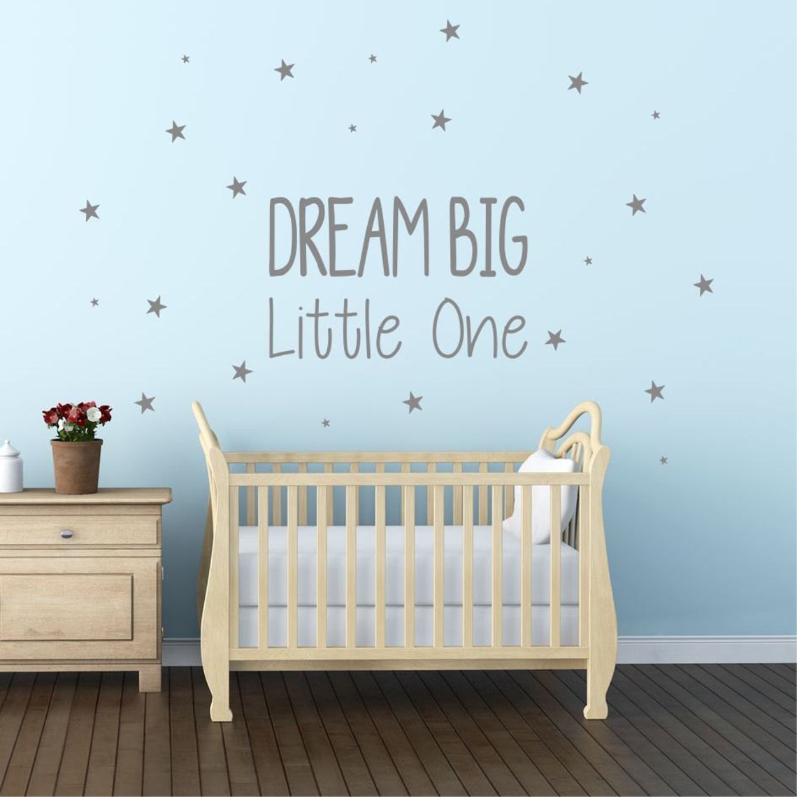Dream BIG Little One Wall Sticker Art Quote Decal Mural Etsy