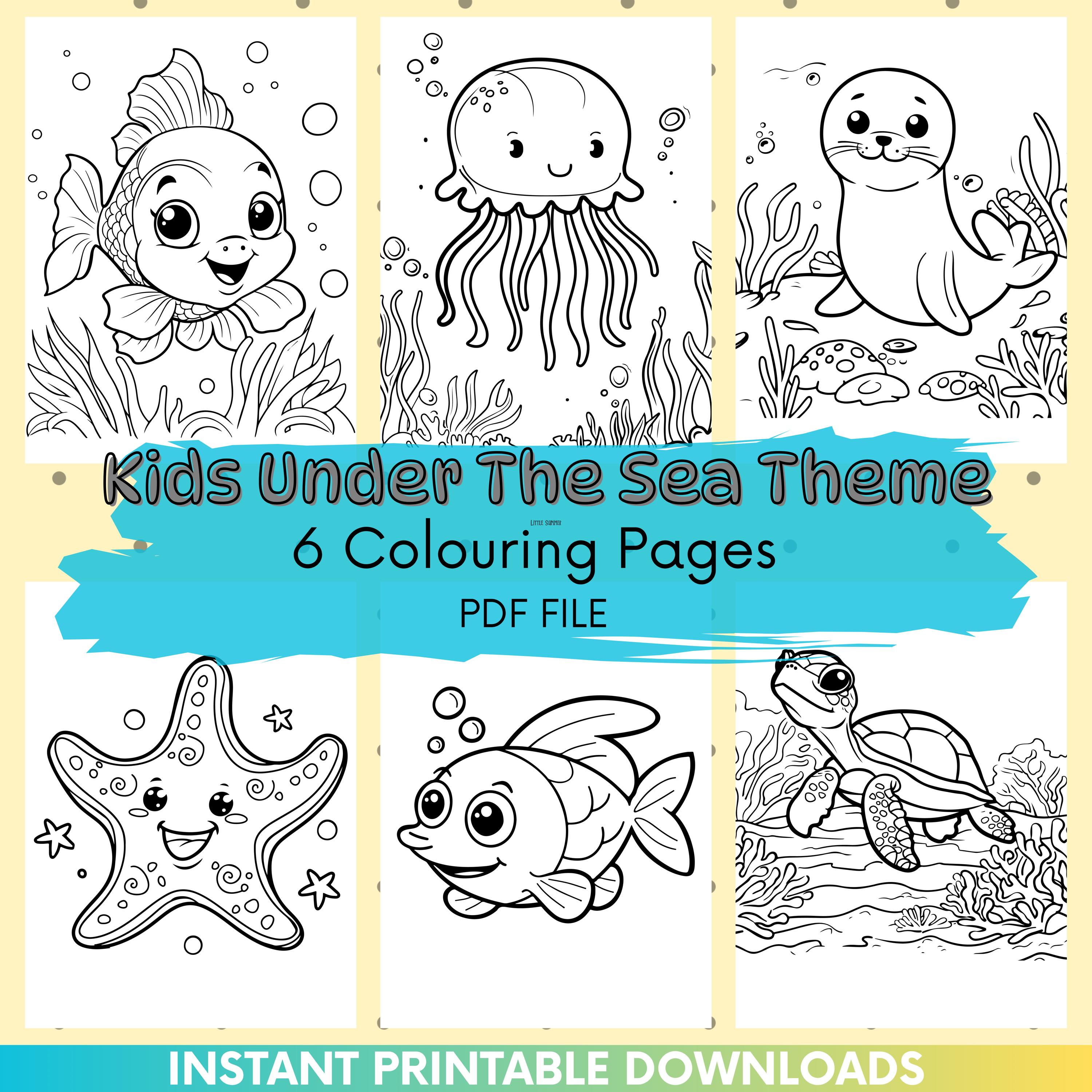 44 Easy Starfish Crafts for Kids 41 Sealife Ocean Theme Colouring Pages for Kids - Print at Home,…