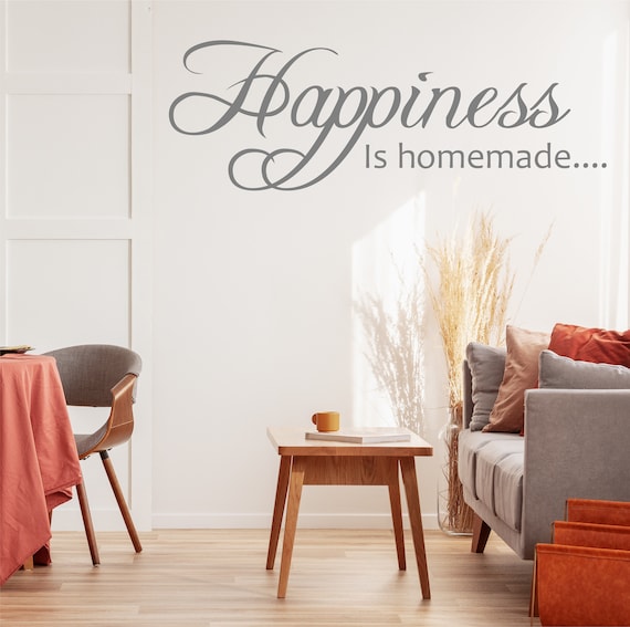 Details about   Happiness is Homemade-adhesive wall stickers show original title