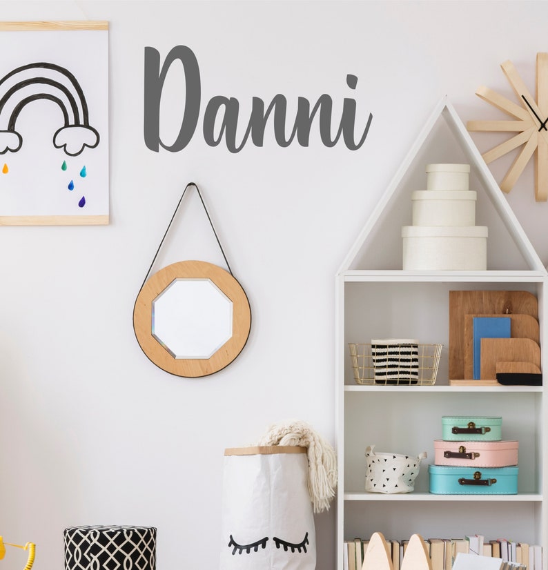 Personalised Script Bespoke Name Wall Sticker Decal Kids Etsy UK