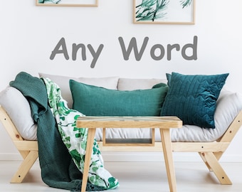 Custom Any Word Lettering Wall Sticker | Personalised Vinyl Decal Bespoke Home Decor Bedroom
