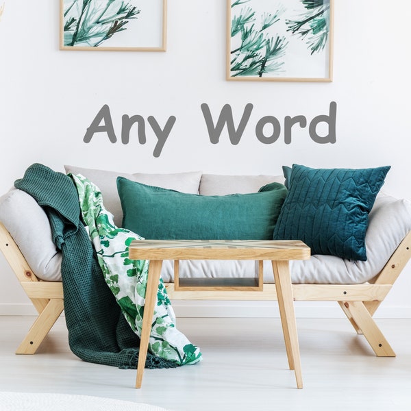 Custom Any Word Lettering Wall Sticker | Personalised Vinyl Decal Bespoke Home Decor Bedroom