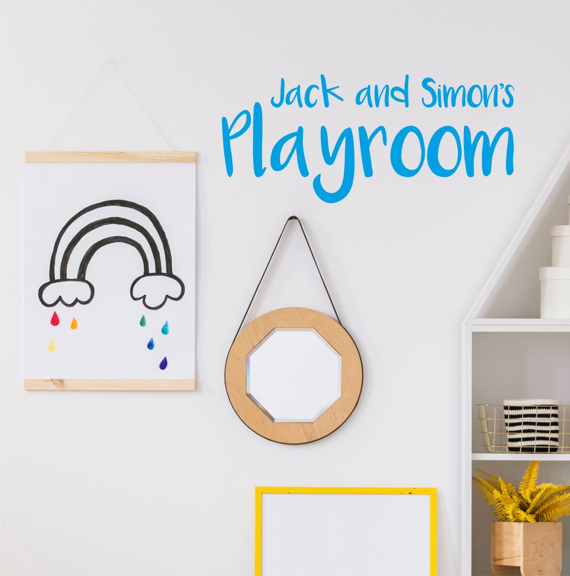 Personalised Playroom Name Wall Sticker Decal Bespoke Custom Etsy