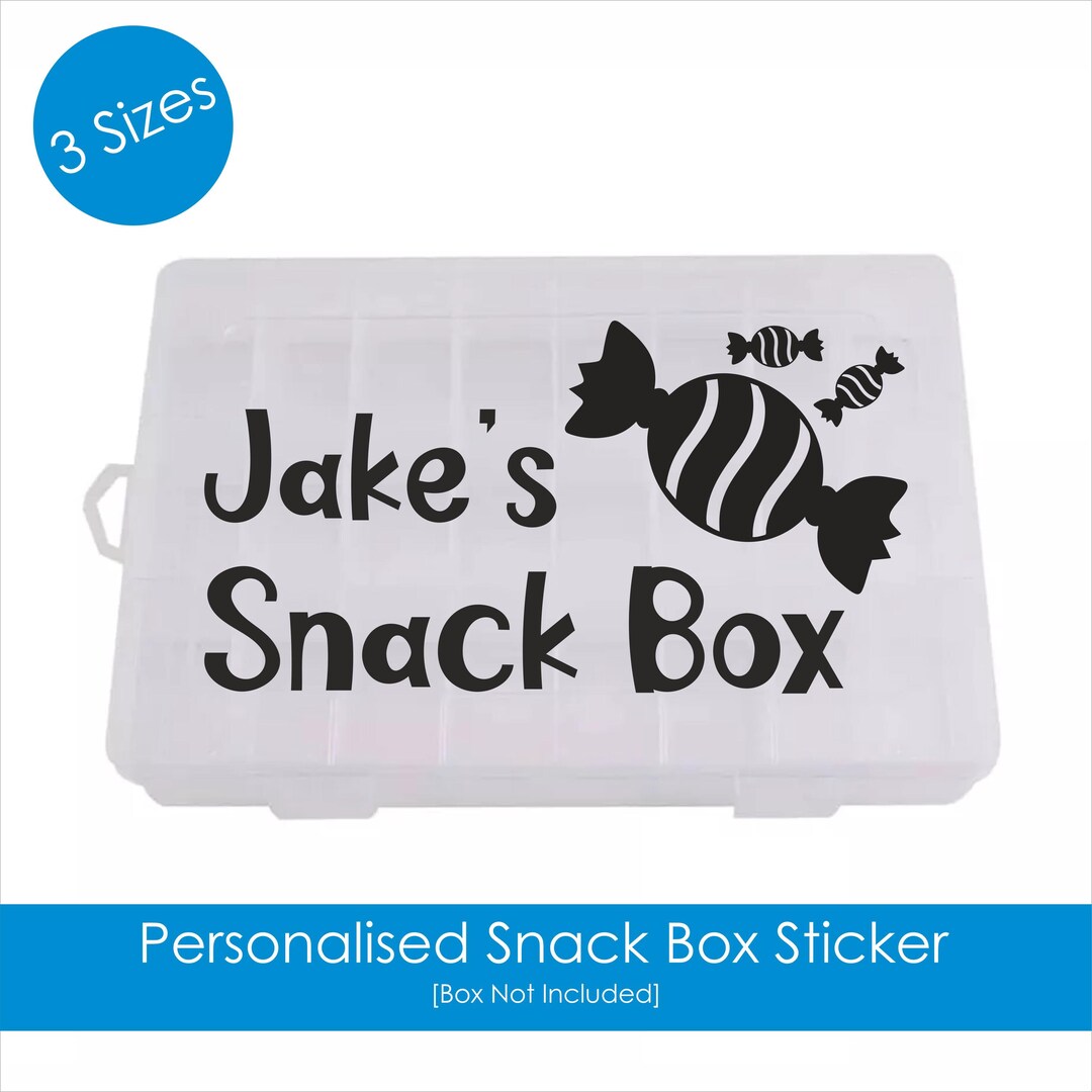 Personalised Candy Sweets Snack Box Vinyl Sticker - Customised Bespoke ...