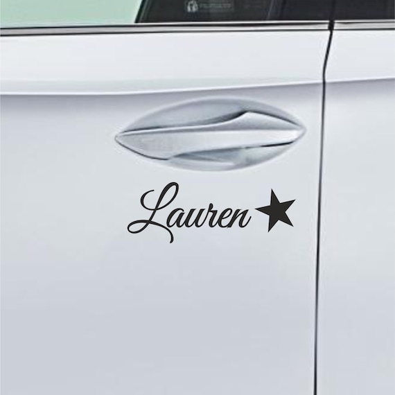 2 x Personalised Name Stickers Car Decals Vinyl Bumper Window Etsy