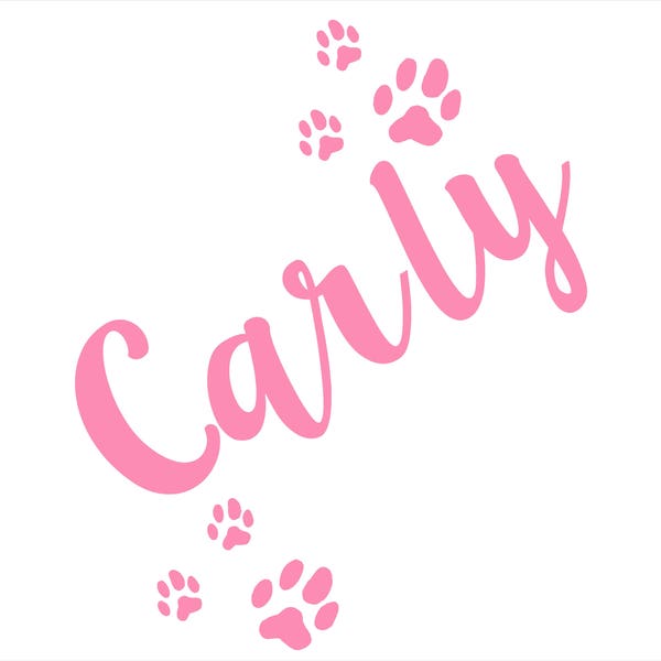 Dog Name Wall Decals Etsy