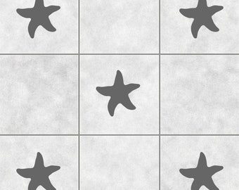 Stickers muraux étoiles de mer | Adhésif décoratif en vinyle imperméable à l'eau pour salle de bain, toilettes, cuisine Sealife