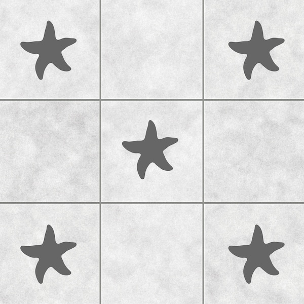Stickers muraux étoiles de mer | Adhésif décoratif en vinyle imperméable à l'eau pour salle de bain, toilettes, cuisine Sealife