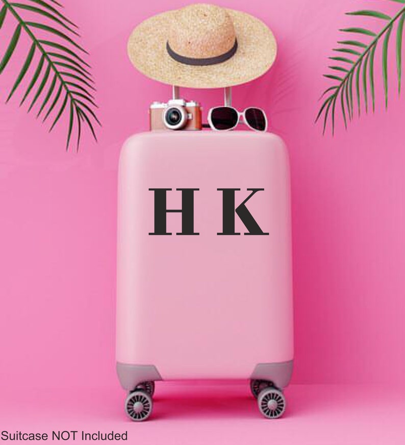 Personalised Suitcase Initials Name Sticker Decal Luggage Etsy