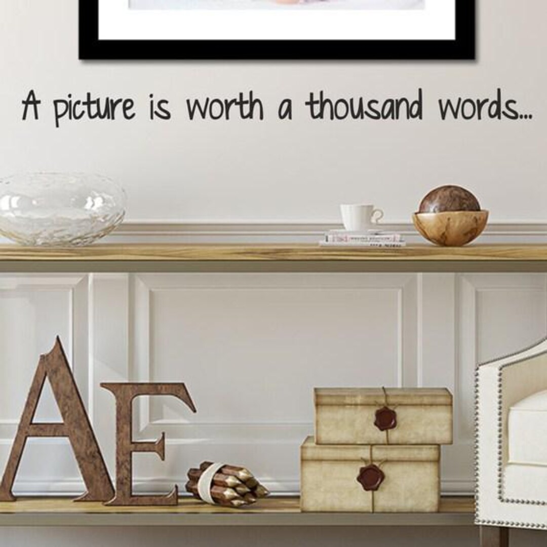 A Picture is Worth a Thousand Words | Wall Sticker Quote Decal - Etsy UK