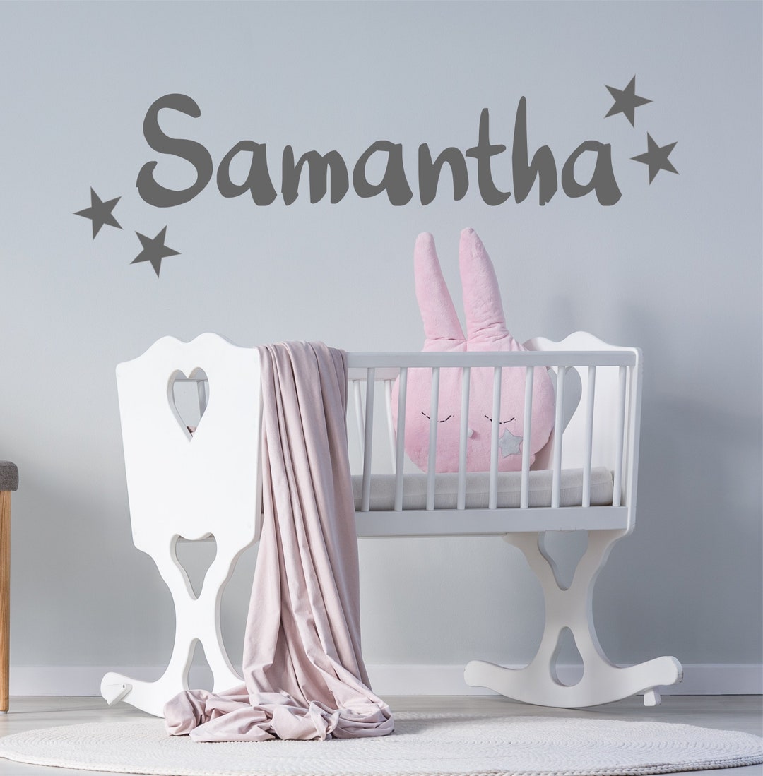 Personalised Stars Name Wall Sticker | Girls Bedroom Decal - Etsy