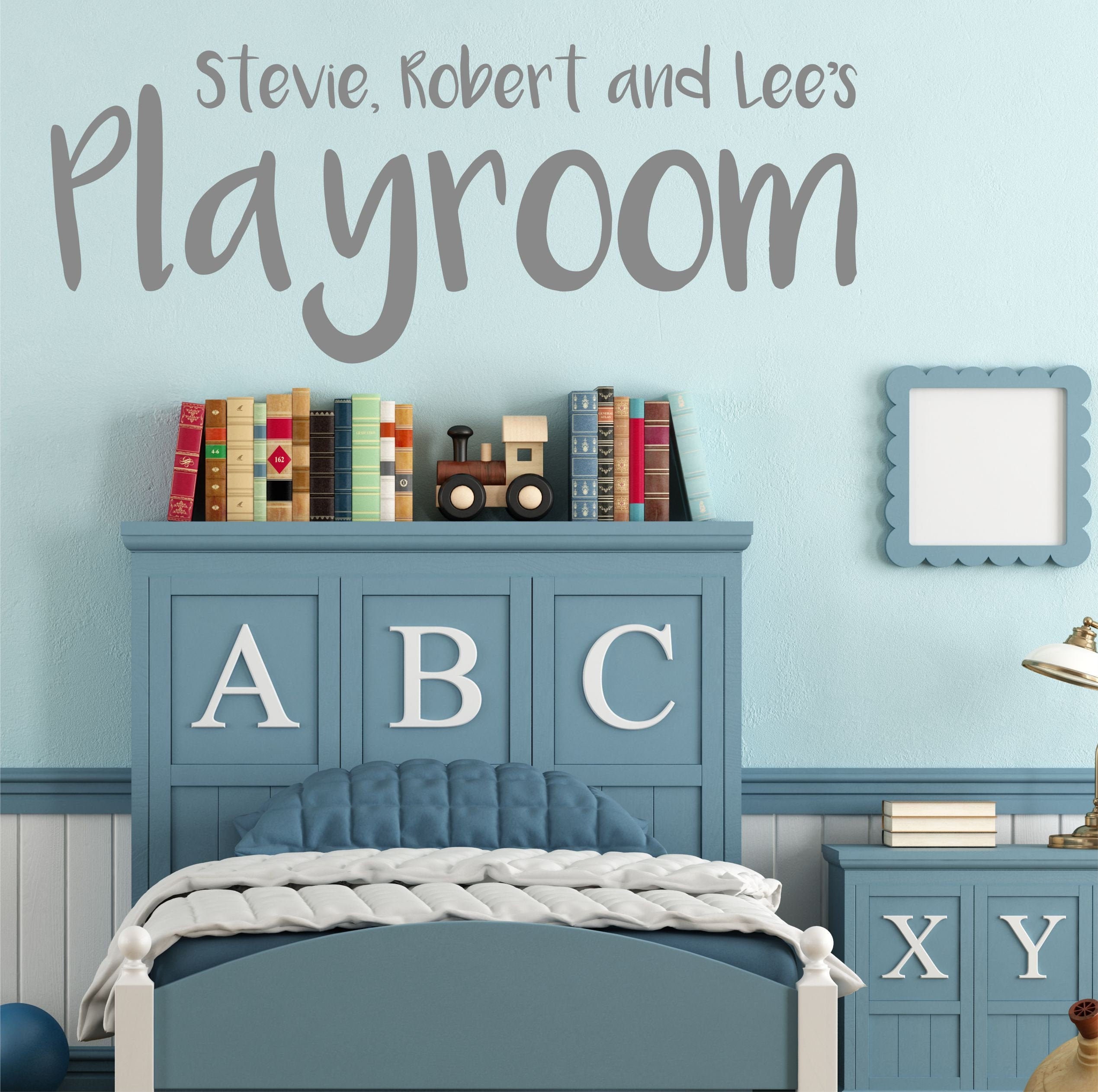 Personalised Playroom Name Wall Sticker Decal Bespoke Custom Etsy