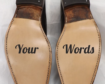 Personalised Bespoke Custom Words For Wedding Shoe | Stickers Decal Vinyl Removable Bride Groom Gift
