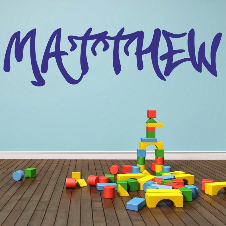 Personalised GRAFFITI Name Wall Sticker Bespoke Custom Etsy UK