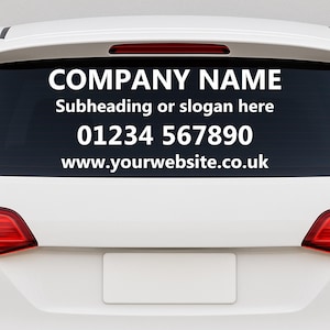 Your Business Car Window Sticker Decal