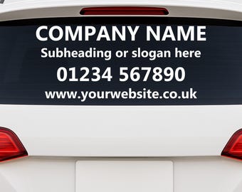Your Business Car Window Sticker Decal