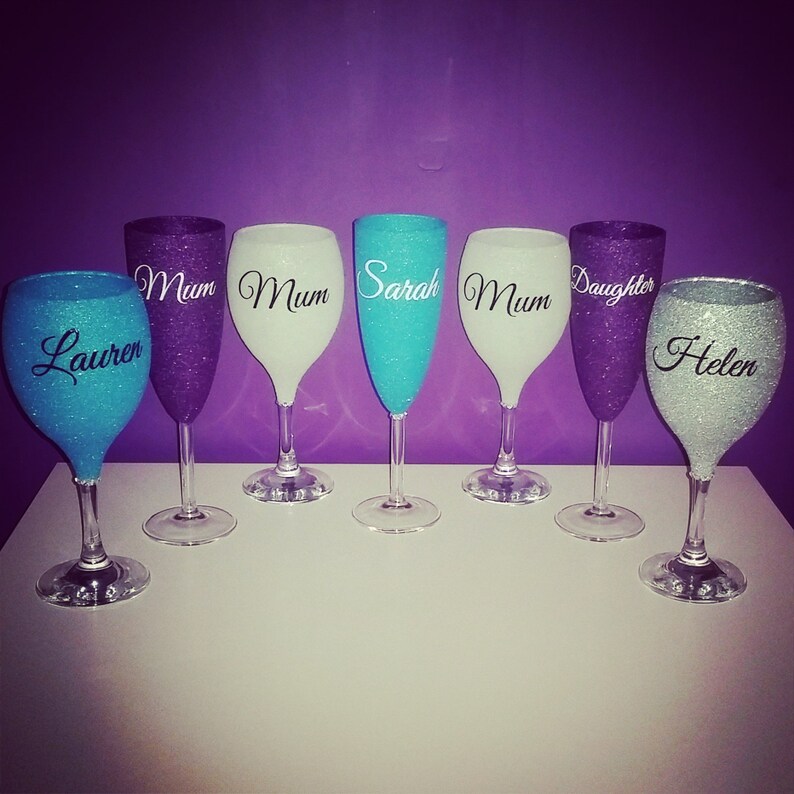 Personalised Wine Glass Stickers Wedding Whiskey Champagne Etsy