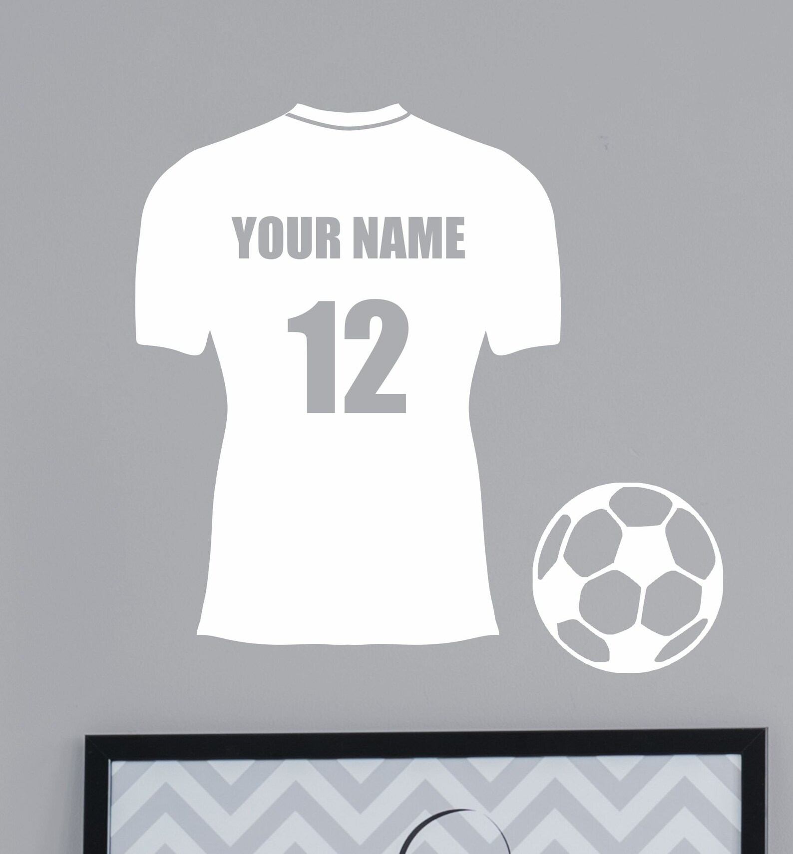 Personalised Football Soccer Shirt Wall Sticker Decal Bespoke Etsy
