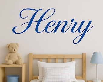 Personalised Calligraphy Style Name Wall Sticker | Any Name Lettering Decal