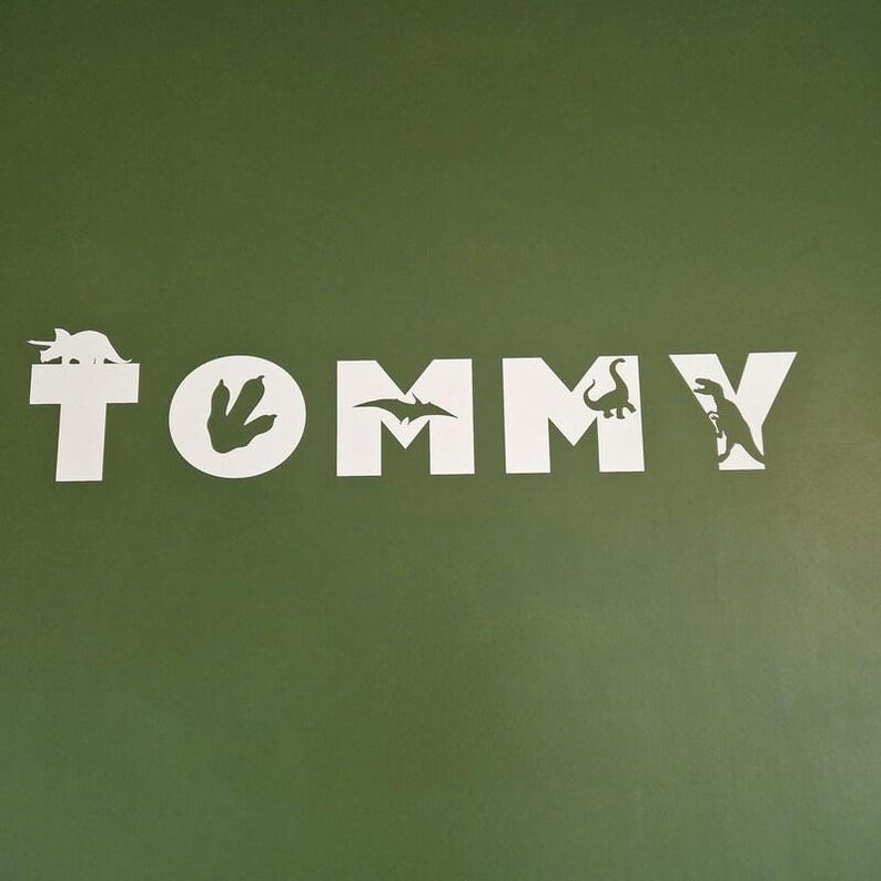 Custom Any Word Lettering Wall Sticker | Personalised Vinyl Decal ...