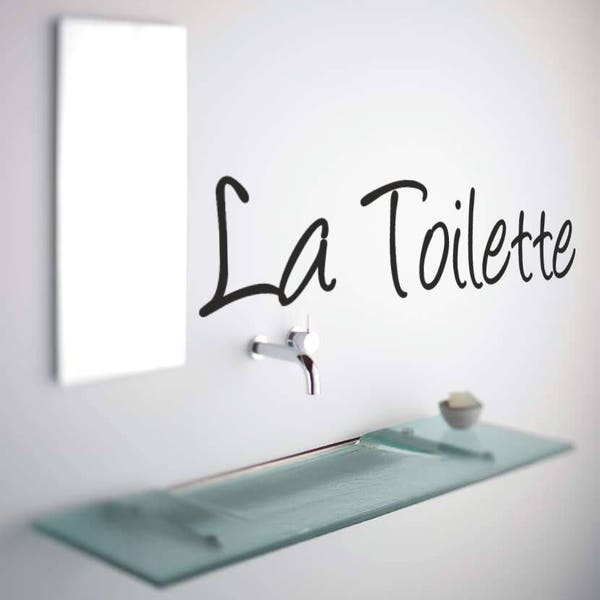 La Toilette muursticker quote sticker badkamer ensuite wasruimte vinyl toilet waterdicht DIY tegels douche garderobe Frans
