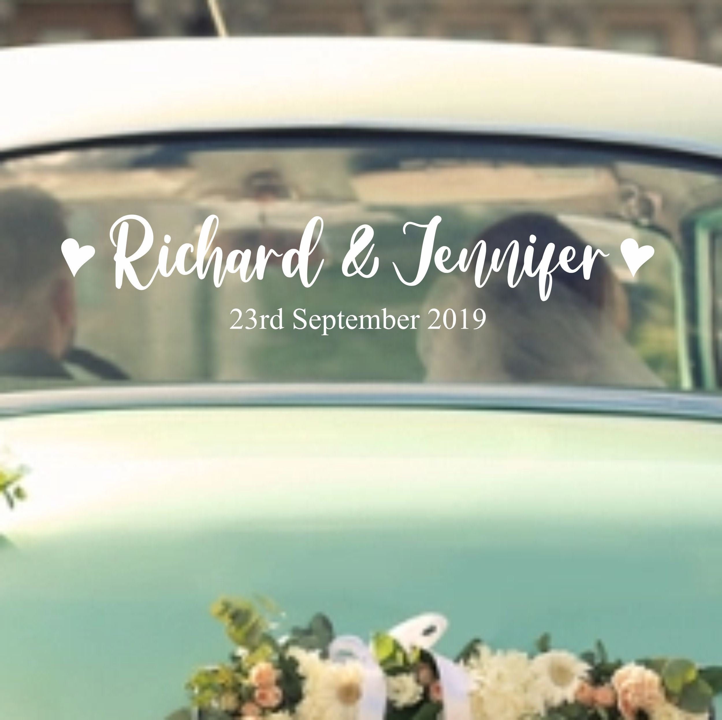 Autocollant de voiture Just Married autocollant de voiture de mariage –  DNellyDesign