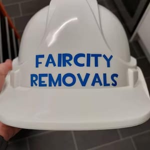 Pair of Personalised Hard Hat Name Stickers - Safety Gear Name Labels image 3