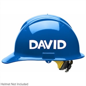 Adesivos personalizados com nomes de capacete - Etiquetas com nomes de equipamentos de segurança