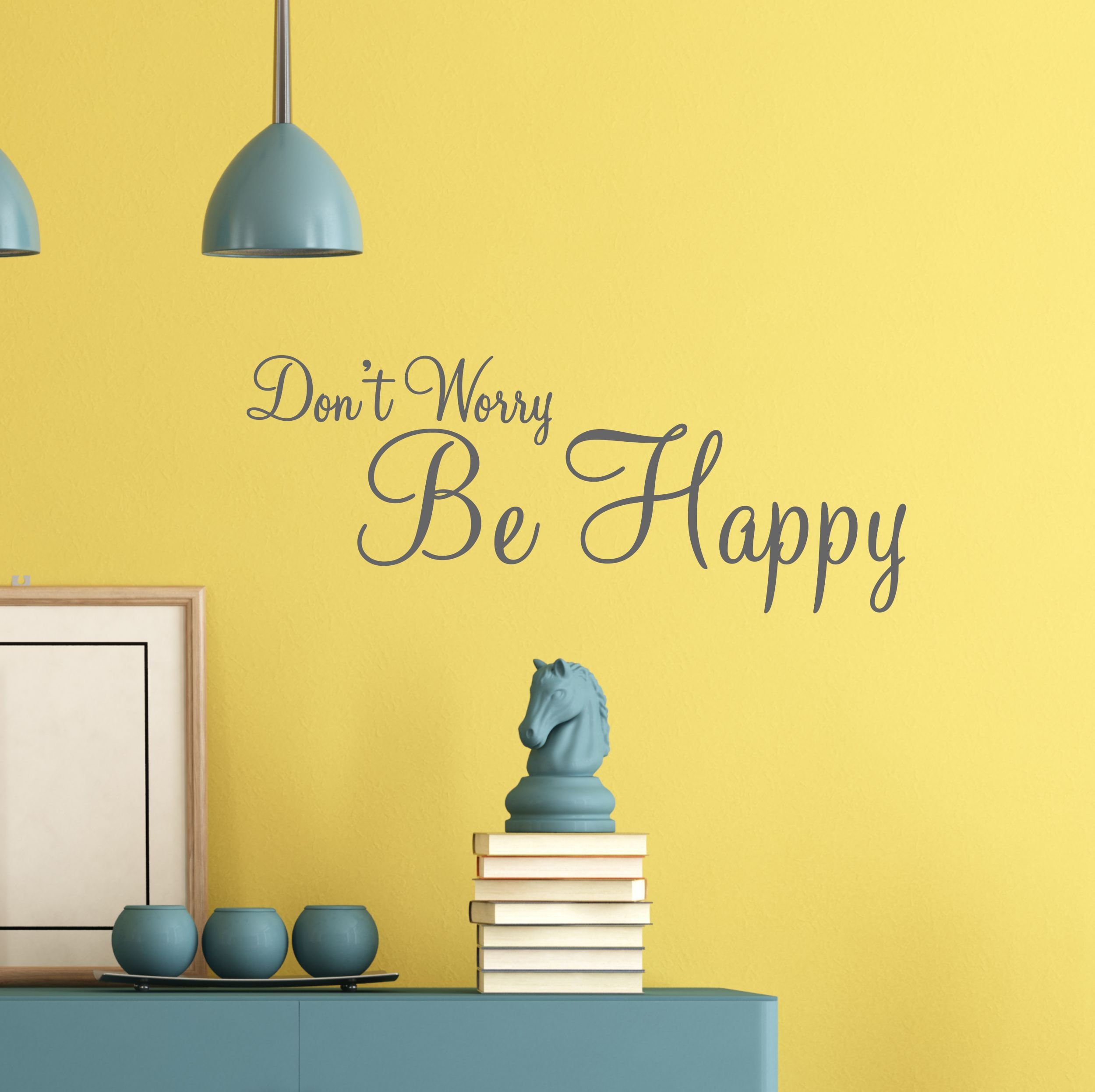 Don't Worry Be Happy Wall Sticker Quote Decal Adhesive - Etsy