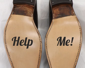 Help Me Wedding Shoe Stickers - Etsy