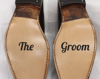 The Groom Wedding Groom Shoe Stickers | Decal Vinyl Removable Bridal Adhesive