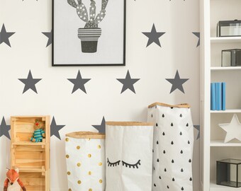 12 x Big Stars Wall Stickers Decals Adhesive Vinyl Bedroom Kids Decoration