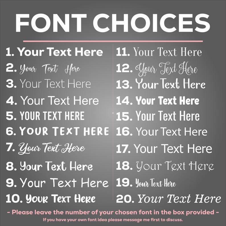 Custom Any Word Lettering Wall Sticker | Personalised Vinyl Decal ...