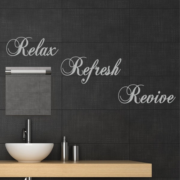 Bathroom Stencil Words - Etsy