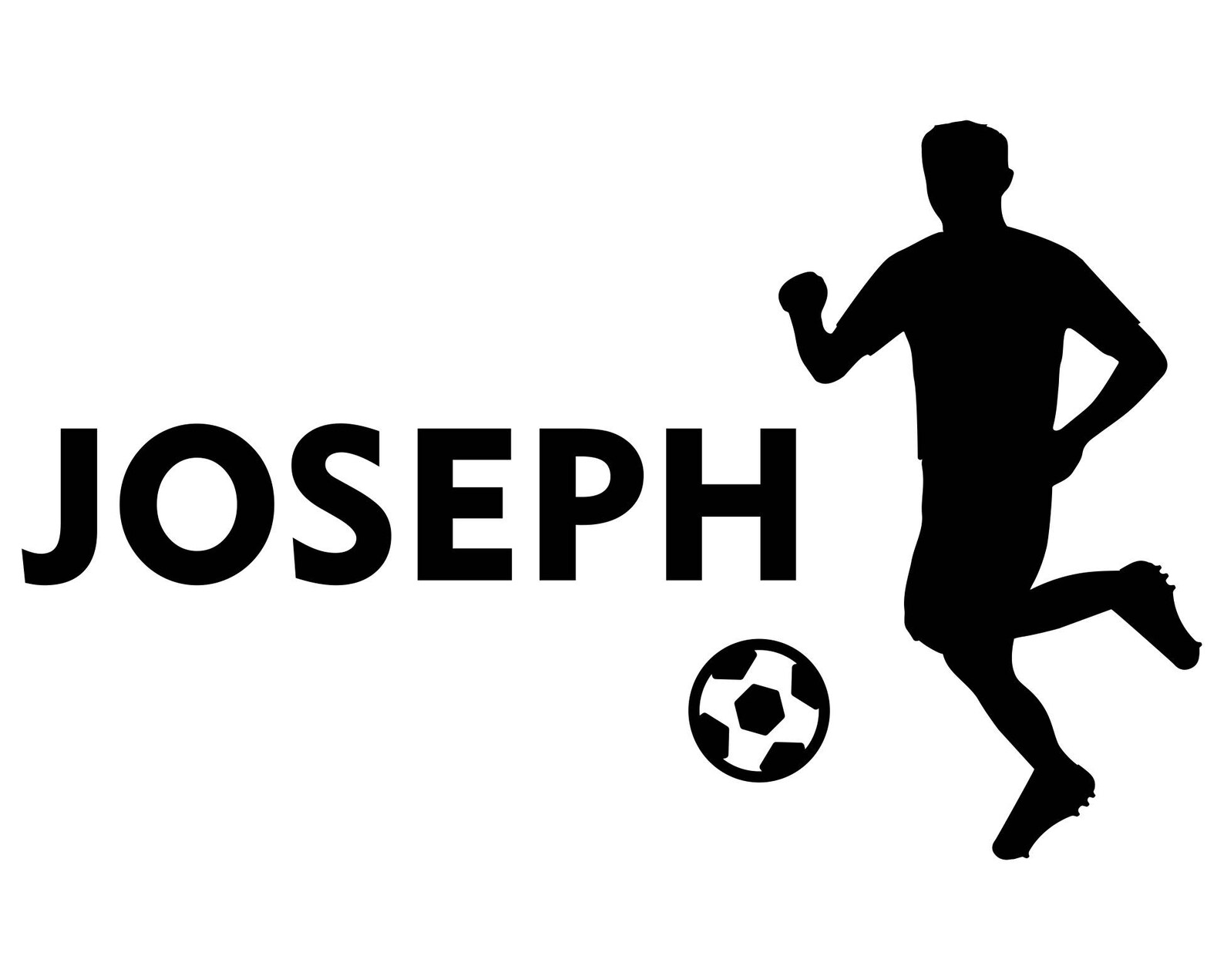 Personalised Name Football Soccer Wall Sticker Kids Bedroom Etsy