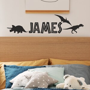 Personalised Dinosaur Wall Sticker Name image 2