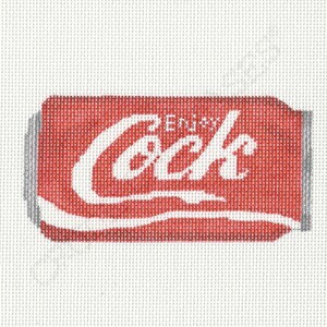 Enjoy C*ck - Hand painted parody needlepoint canvas