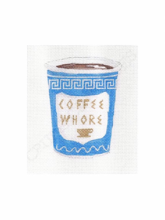 Coffee Whore Iconic Parody Nyc Greek Cup Shaped Etsy