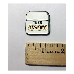 Needleminder (needle magnet) &quot;Tu Es La Merde&quot; You Are The Sh*t
