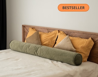 Extra Long Pillow 8x48 Long Lumbar Pillow Euro Sham Cover King Size Bed Pillow Bench Pillow Textured Pillow vintage Pillow for Bed Etsy