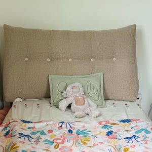 Kids bed headboard cushion Boucle Backrest Wedge pillow twin bed Custom size headboards Lumbar Triangle pillow  queen bed upholstery King