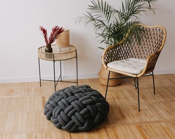 Pouf ottoman Floor seating Giant floor pillow Floor cushion