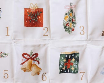 fabric advent calendar Nutcracker theme decor wall hanging Kids toddler countdown to christmas