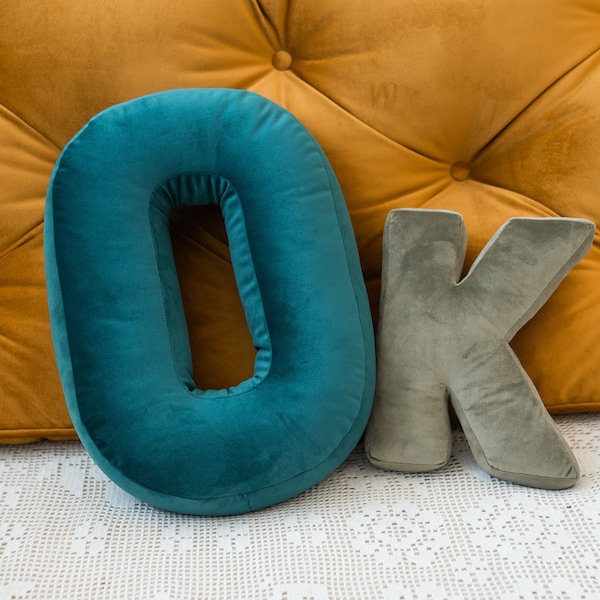 Initial Cushion Etsy