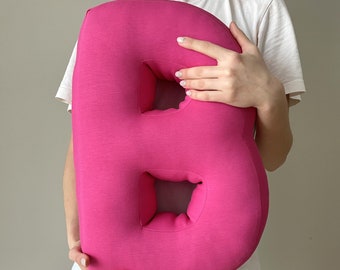 Letter pillow Fabric letters Baby room decor Initial pillows Baby shower gift