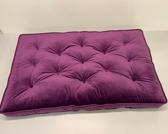 Floor cushion seating Luxury floor pillow with piping Reading nook pillow Bench cushion Custom sizes