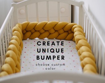 yellow crib bumper