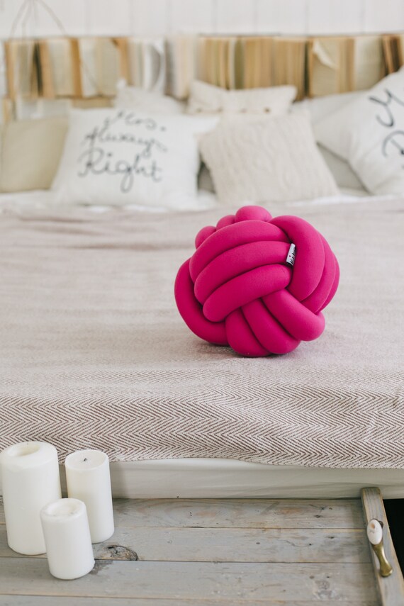 Knot Pillow pink Sofa Cushion Sofa Knotted Pillow at