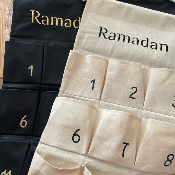 Ramadan calendar Countdown Calendar Days to Eid countdown fabric Ramadan decor ramadan Gifts Planner Decorations